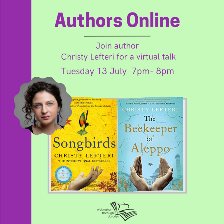 Authors Online with Christy Lefteri & Book Chat Online – Finchampstead ...